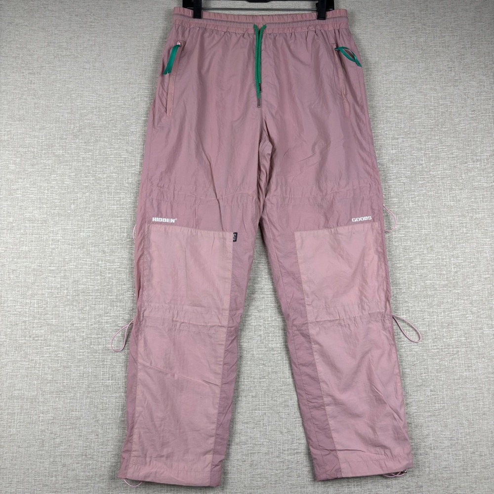 The Hidden Characters x Joe Freshgoods Mauve Pink Nylon Track Pants Mens Medium